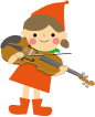 バイオリンを弾く少女